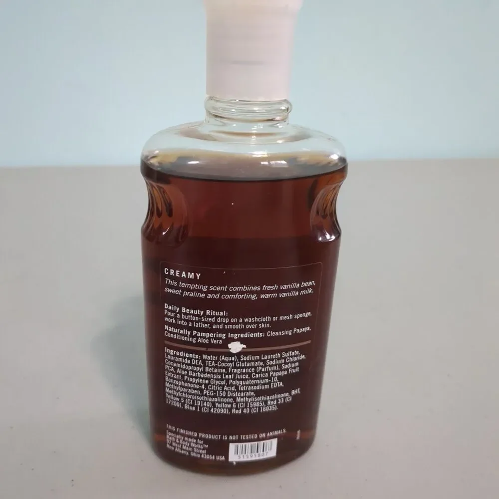 Bath & Body Works Fresh Vanilla Shower Gel / Wash 10oz Extremely Rare vintage